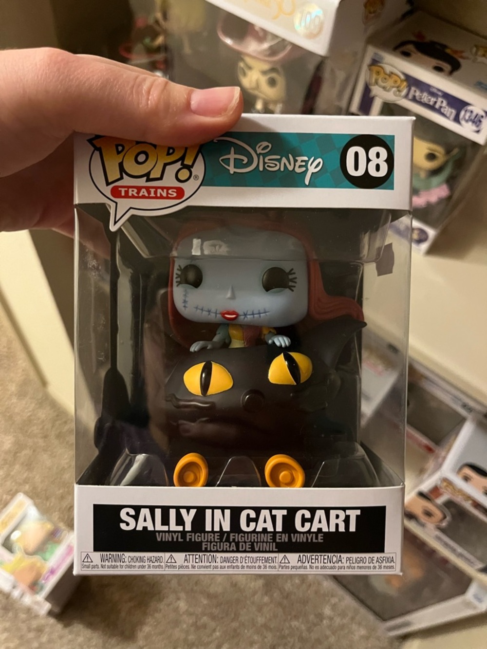 Disney Sally Vinyl Figure with Black Cat Cart and Yellow Accents